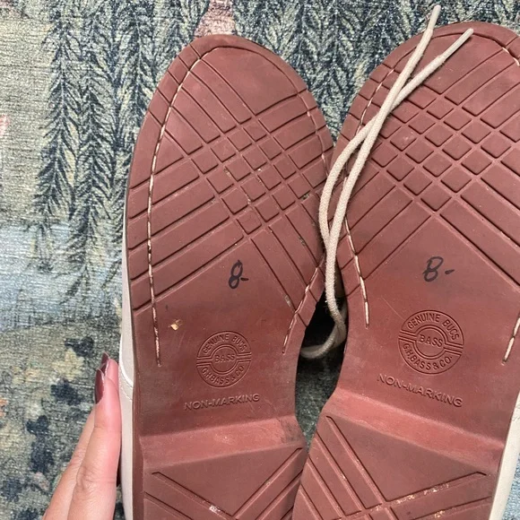 G.H.Bass & Co Exeter White Leather Oxford Shoes - Picture 3 of 5